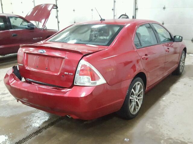 3FAHP07198R125268 - 2008 FORD FUSION SE RED photo 4