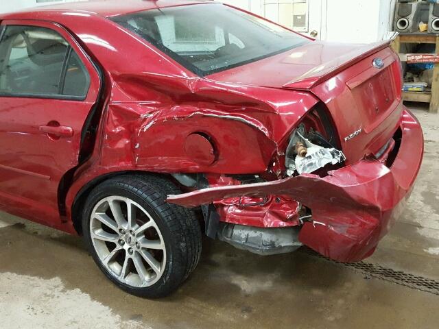 3FAHP07198R125268 - 2008 FORD FUSION SE RED photo 9