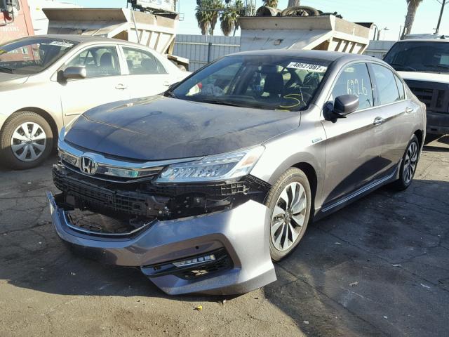 JHMCR6F79HC028446 - 2017 HONDA ACCORD HYB GRAY photo 2