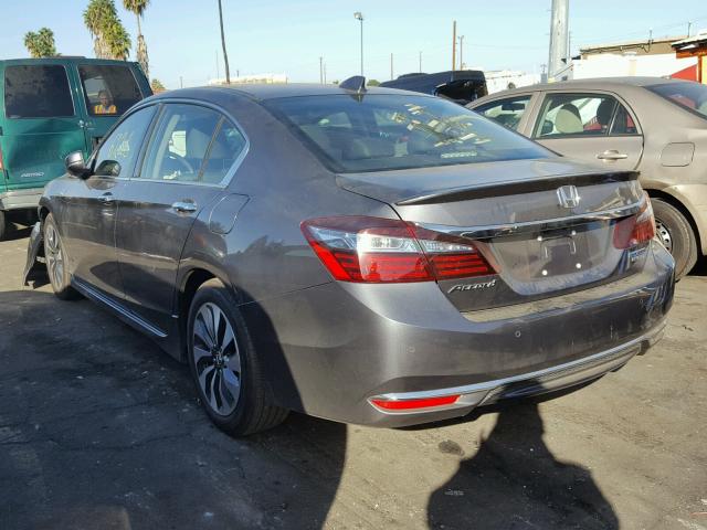 JHMCR6F79HC028446 - 2017 HONDA ACCORD HYB GRAY photo 3