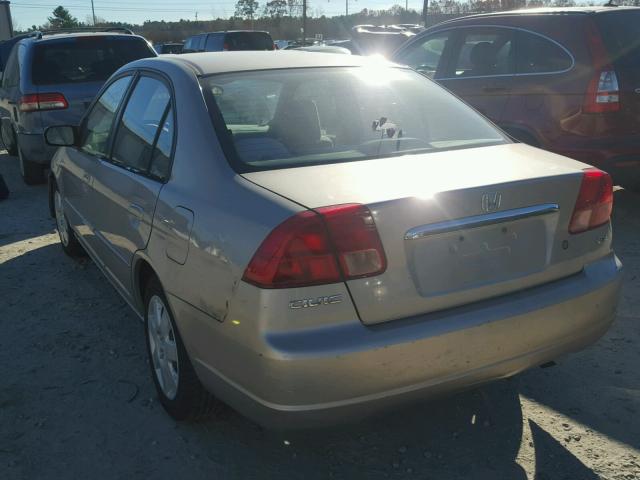 2HGES26852H531879 - 2002 HONDA CIVIC EX TAN photo 3