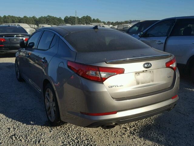 5XXGR4A69DG111892 - 2013 KIA OPTIMA SX GRAY photo 3