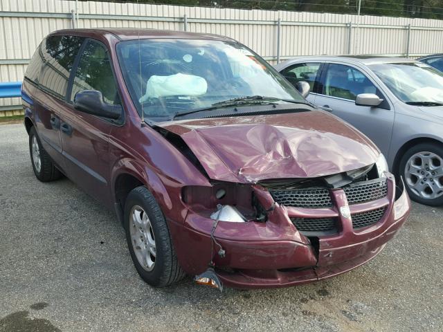 1D4GP25303B163705 - 2003 DODGE CARAVAN SE MAROON photo 1