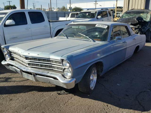 7N66C131624 - 1967 FORD LTD BLUE photo 2