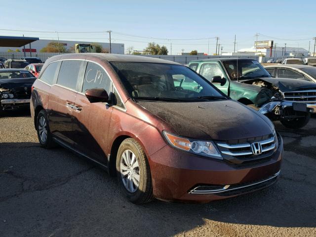 5FNRL5H68FB059361 - 2015 HONDA ODYSSEY EX MAROON photo 1