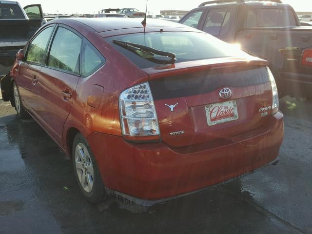 JTDKB20U673285023 - 2007 TOYOTA PRIUS RED photo 3