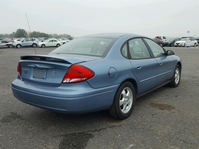 1FAFP53265A186845 - 2005 FORD TAURUS BLUE photo 4