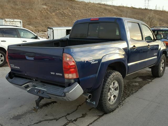 5TELU42N97Z449561 - 2007 TOYOTA TACOMA DOU BLUE photo 4