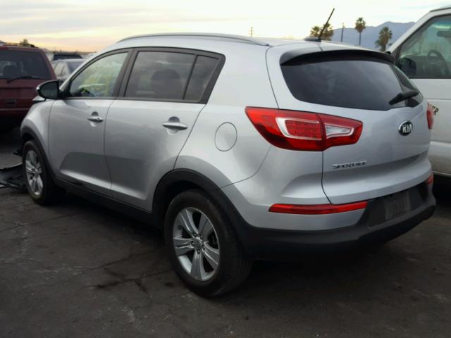 KNDPB3A22D7448103 - 2013 KIA SPORTAGE B SILVER photo 3