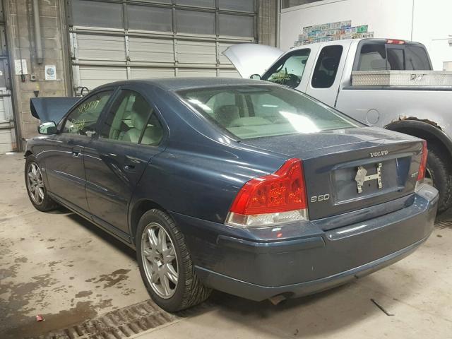 YV1RS592562525842 - 2006 VOLVO S60 2.5T BLUE photo 3