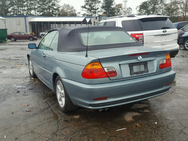 WBABS33453PG91718 - 2003 BMW 325 CI BLUE photo 3