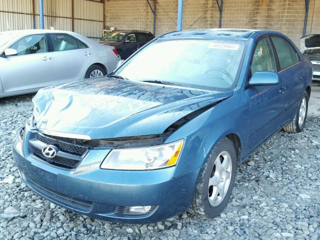 5NPEU46F07H162205 - 2007 HYUNDAI SONATA SE BLUE photo 2