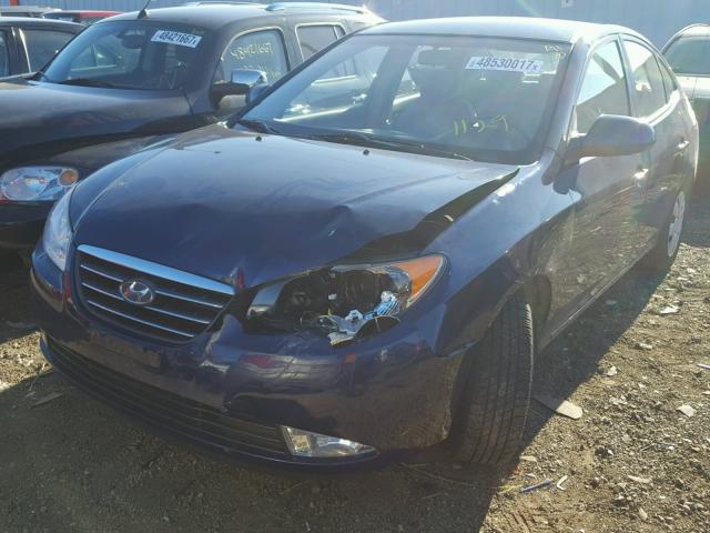 KMHDU46DX7U065444 - 2007 HYUNDAI ELANTRA GL BLUE photo 2