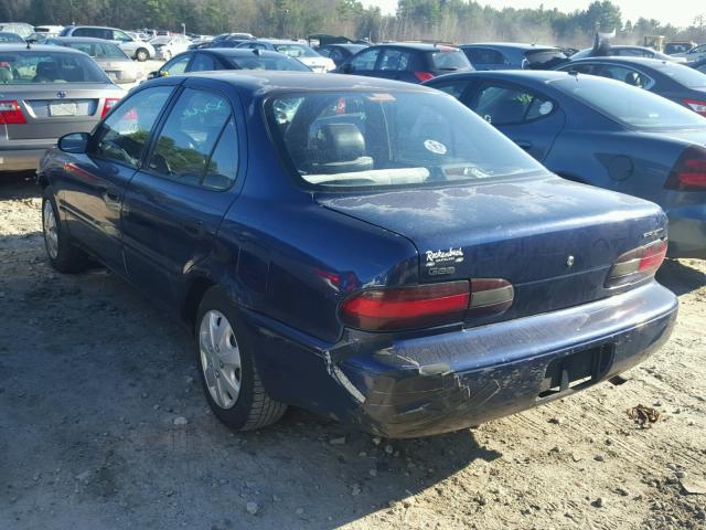1Y1SK5266VZ457167 - 1997 GEO PRIZM BASE ლურჯი ფოტო 3