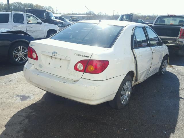 JTDBR32E740051994 - 2004 TOYOTA COROLLA CE WHITE photo 4