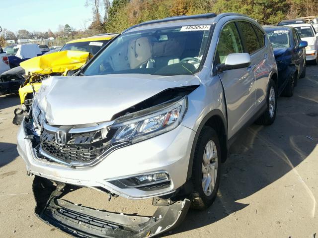 2HKRM3H70FH538739 - 2015 HONDA CR-V EXL SILVER photo 2