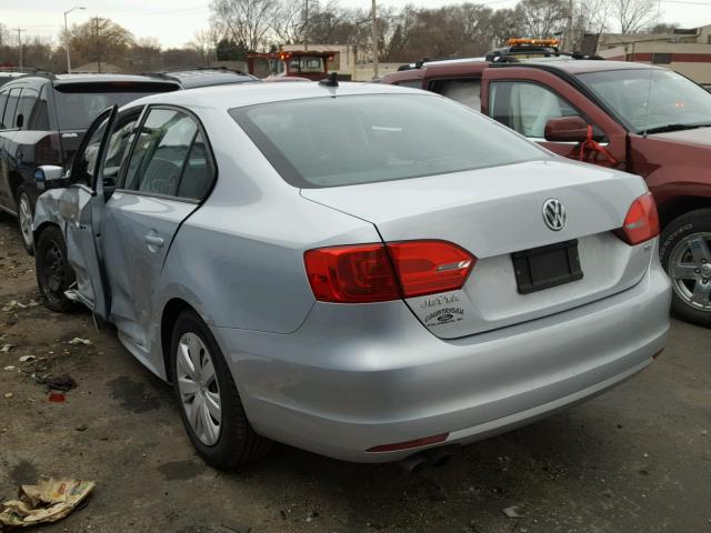 3VWD17AJ6EM359112 - 2014 VOLKSWAGEN JETTA SE SILVER photo 3