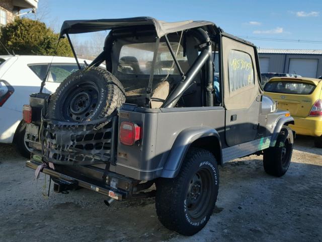 2BCHV81M4JB514505 - 1988 JEEP WRANGLER S GRAY photo 4