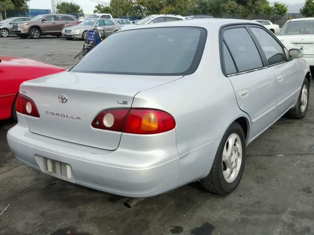 1NXBR12E92Z633570 - 2002 TOYOTA COROLLA CE SILVER photo 4