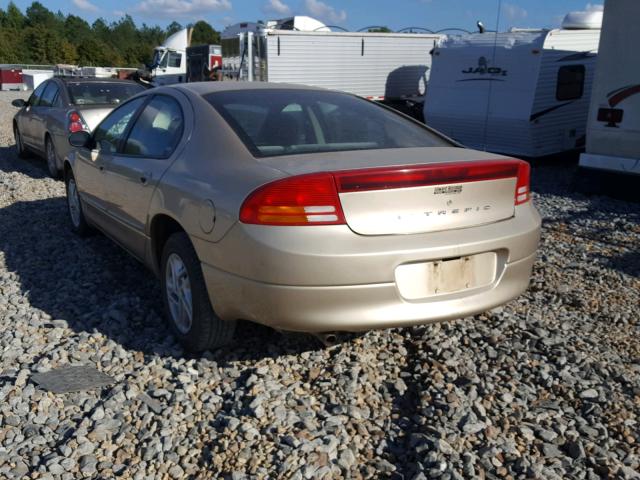 2B3HD46R51H677189 - 2001 DODGE INTREPID S ოქროსფერი ფოტო 3