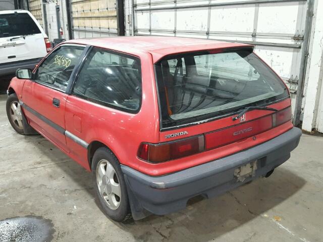 2HGED7364LH573200 - 1990 HONDA CIVIC SI RED photo 3