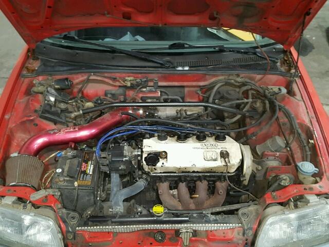 2HGED7364LH573200 - 1990 HONDA CIVIC SI RED photo 7