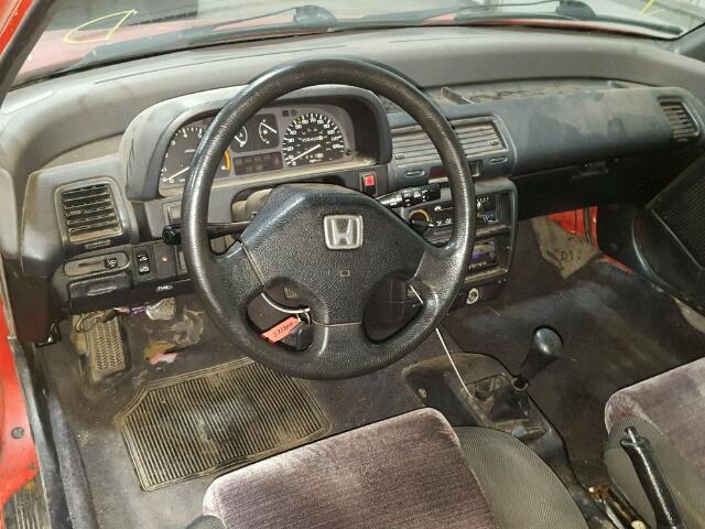 2HGED7364LH573200 - 1990 HONDA CIVIC SI RED photo 9