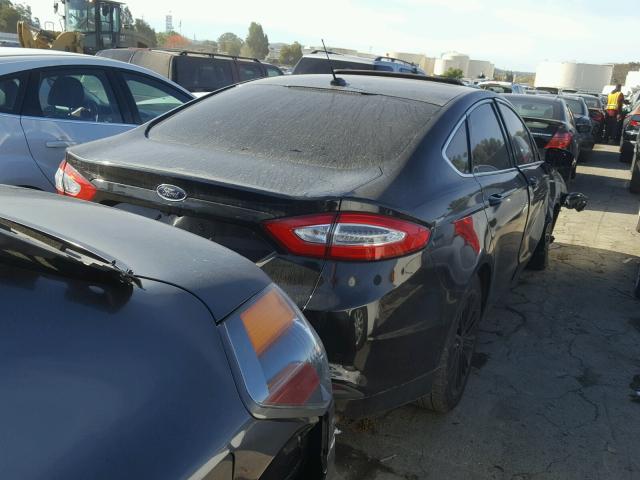 3FA6P0HD9ER158007 - 2014 FORD FUSION SE BLACK photo 4