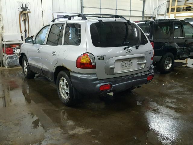 KM8SC73E04U821304 - 2004 HYUNDAI SANTA FE G SILVER photo 3