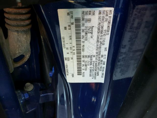 1FAHP3F28CL333774 - 2012 FORD FOCUS SE BLUE photo 10