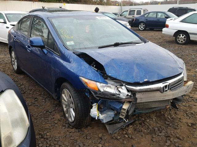 2HGFB2F88CH501085 - 2012 HONDA CIVIC EX BLUE photo 1