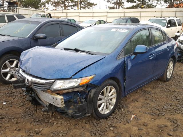 2HGFB2F88CH501085 - 2012 HONDA CIVIC EX BLUE photo 2