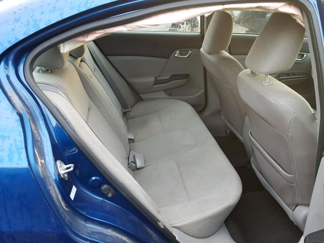 2HGFB2F88CH501085 - 2012 HONDA CIVIC EX BLUE photo 6