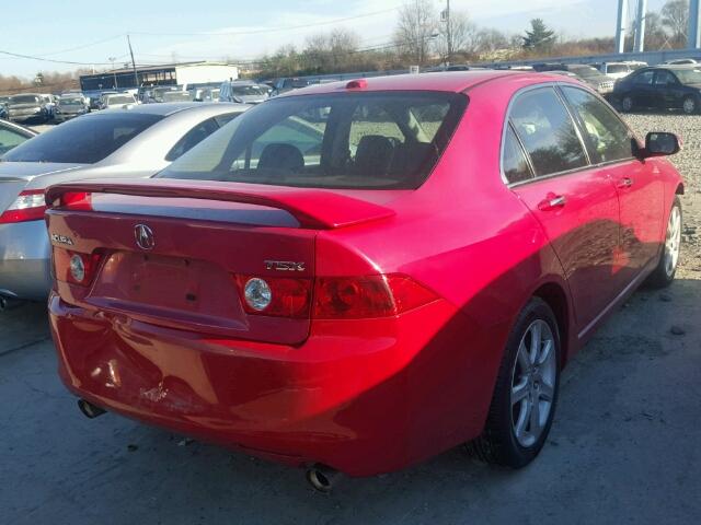 JH4CL96935C019239 - 2005 ACURA TSX RED photo 4