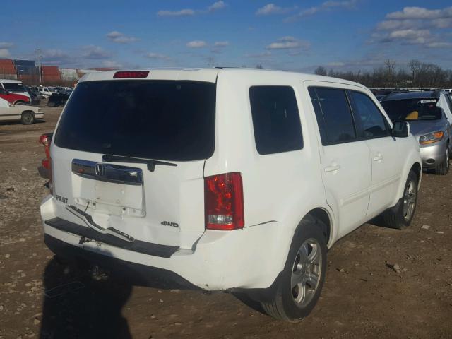 5FNYF4H42CB046385 - 2012 HONDA PILOT EX WHITE photo 4