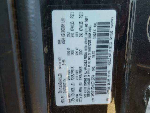 3B7HF13Z01G713754 - 2001 DODGE RAM 1500 BLACK photo 10