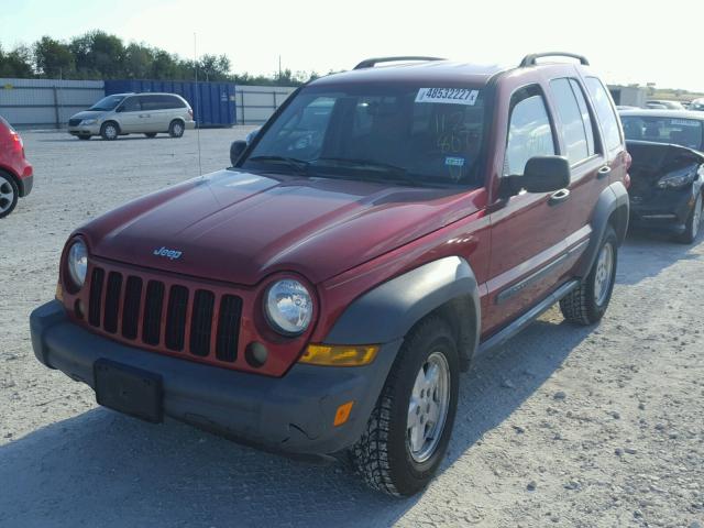 1J4GK48K46W112807 - 2006 JEEP LIBERTY SP RED photo 2