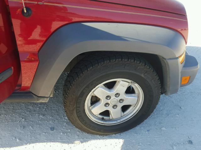 1J4GK48K46W112807 - 2006 JEEP LIBERTY SP RED photo 9
