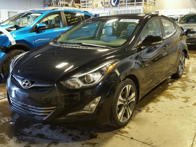 KMHDH4AH8FU382782 - 2015 HYUNDAI ELANTRA SE BLACK photo 2