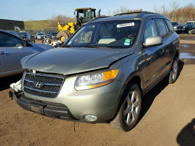 5NMSH73E68H183062 - 2008 HYUNDAI SANTA FE S GREEN photo 2