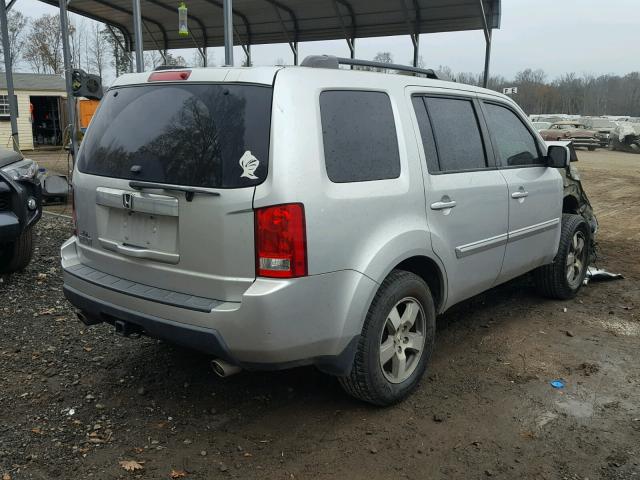 5FNYF3H56BB040655 - 2011 HONDA PILOT EXL SILVER photo 4