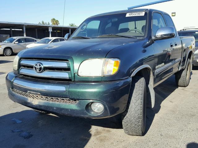 5TBBN44133S352875 - 2003 TOYOTA TUNDRA ACC GREEN photo 2