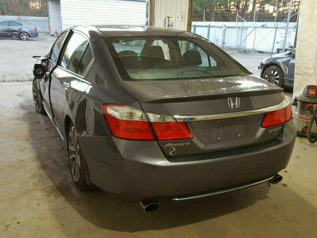 1HGCR2F52EA162703 - 2014 HONDA ACCORD SPO GRAY photo 3