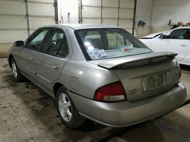 3N1CB51D92L624989 - 2002 NISSAN SENTRA XE BEIGE photo 3