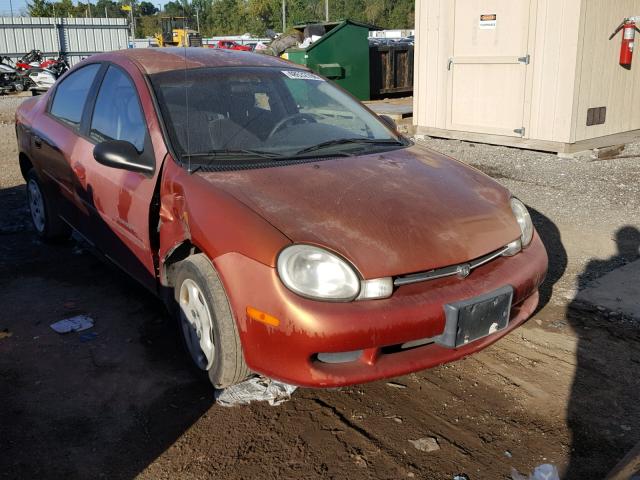 1B3ES46C7YD850271 - 2000 DODGE NEON BASE ORANGE photo 1