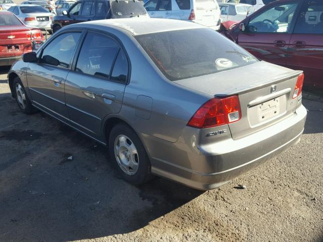 JHMES95644S011402 - 2004 HONDA CIVIC HYBR GRAY photo 3