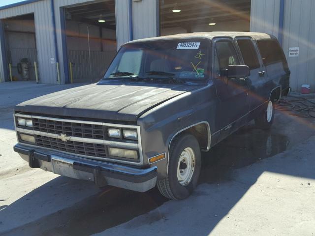 1GNER16KXMF124894 - 1991 CHEVROLET SUBURBAN R CHARCOAL photo 2