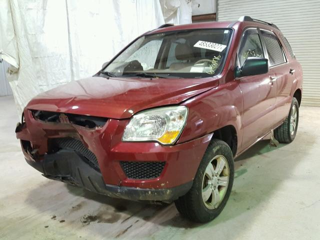 KNDJF724997625061 - 2009 KIA SPORTAGE L RED photo 2