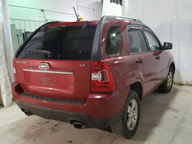 KNDJF724997625061 - 2009 KIA SPORTAGE L RED photo 4