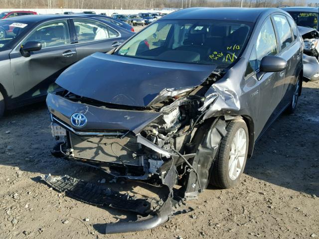 JTDZN3EU4E3292361 - 2014 TOYOTA PRIUS V BLUE photo 2